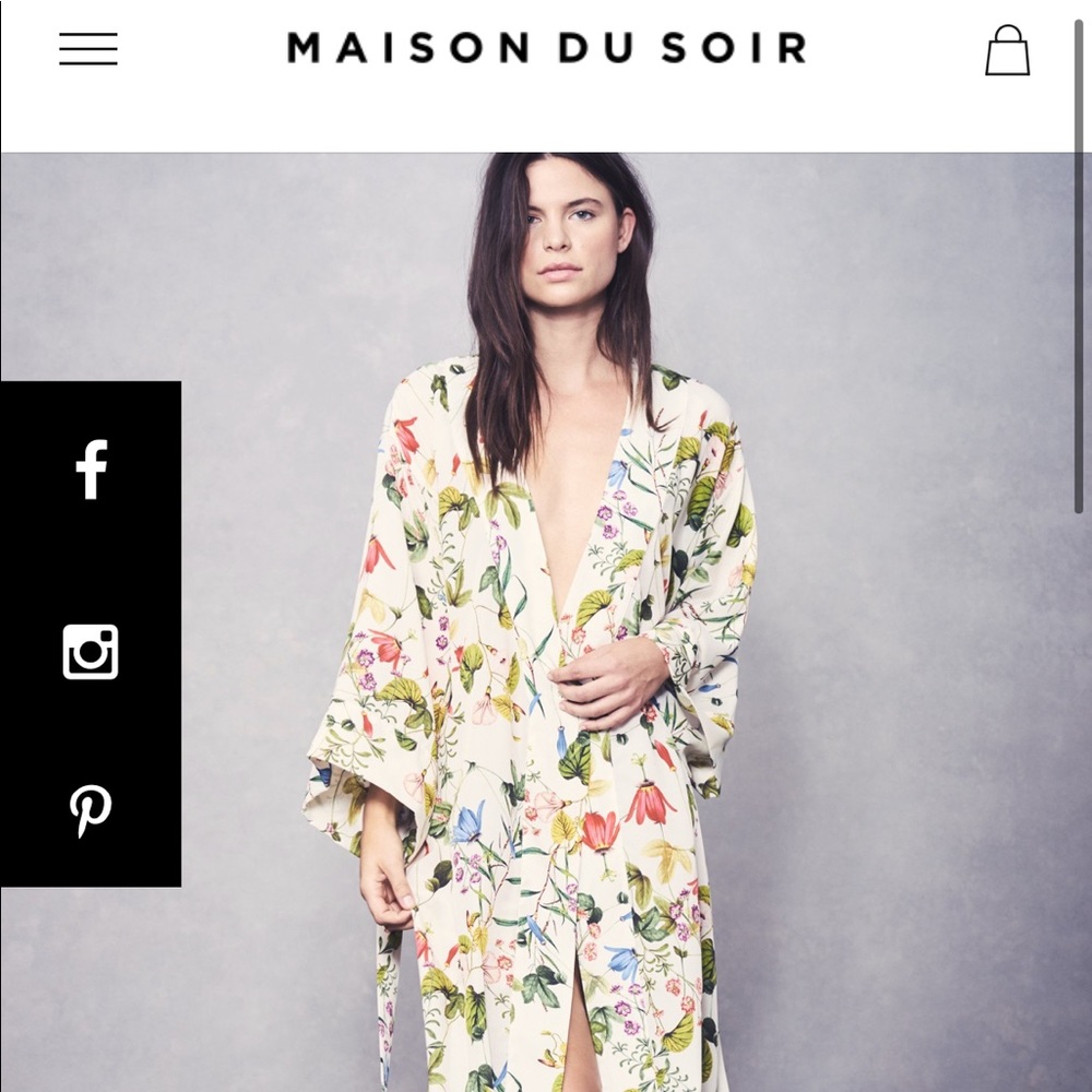 ISO maison du soir Isabella robe in white floral